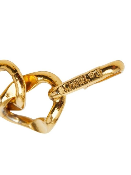 Chanel Logo Plate Chain Belt Gold Plated